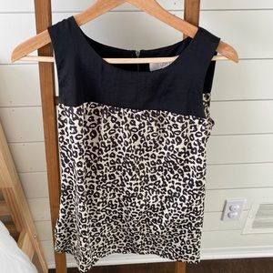 Loft leopard silky work blouse